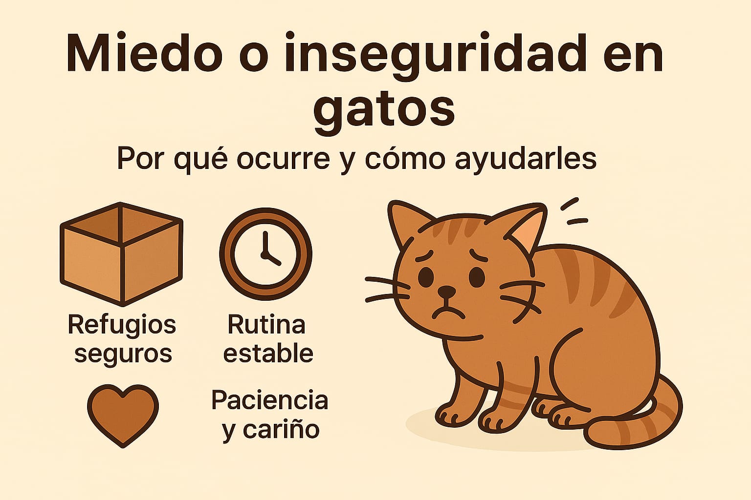 Miedo o inseguridad: los gatos son muy sensibles a cambios en su rutina.
