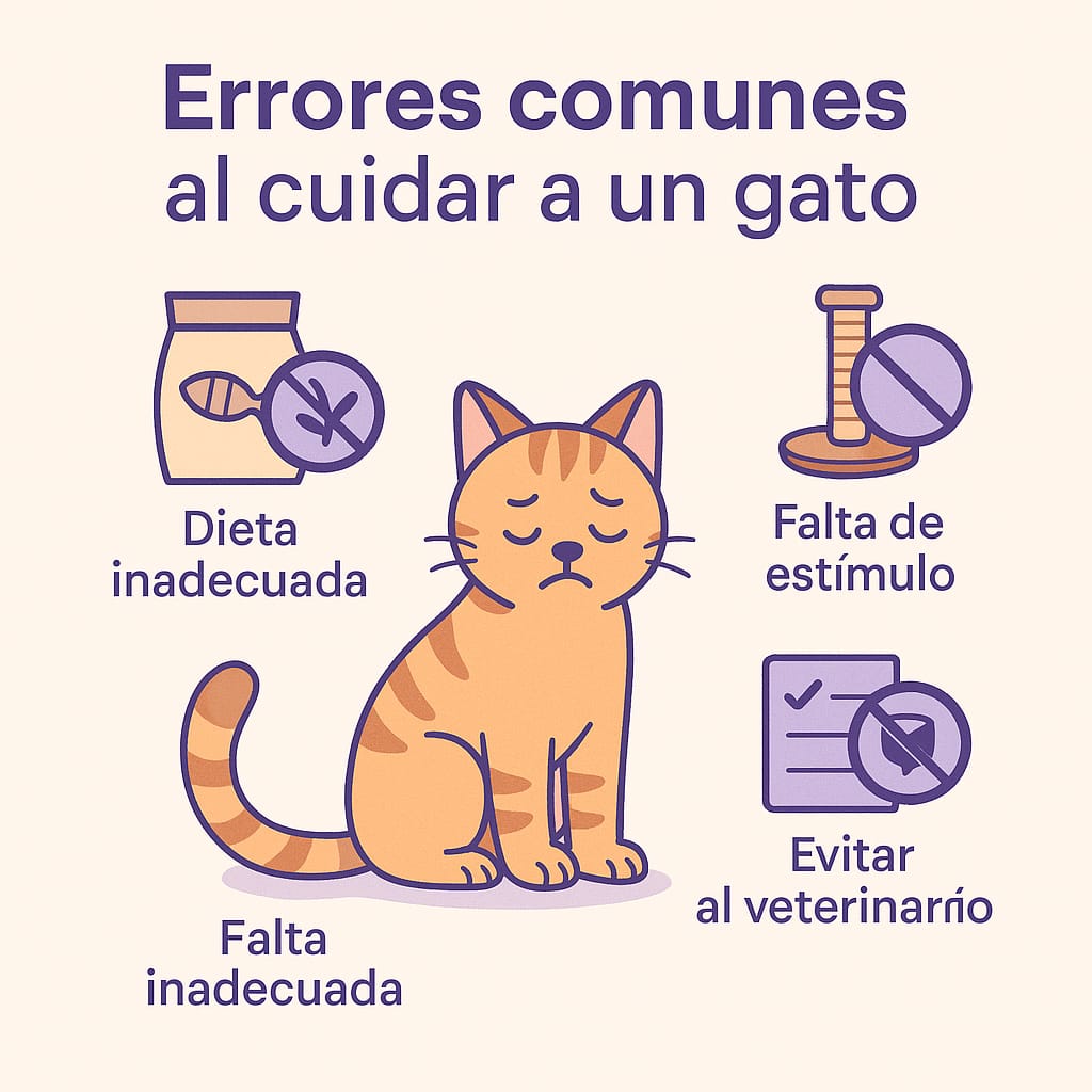errores comunes al cuidar un gato