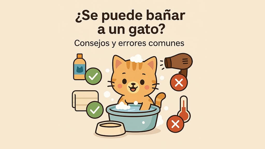 ¿Se puede bañar a un gato? Consejos y errores comunes