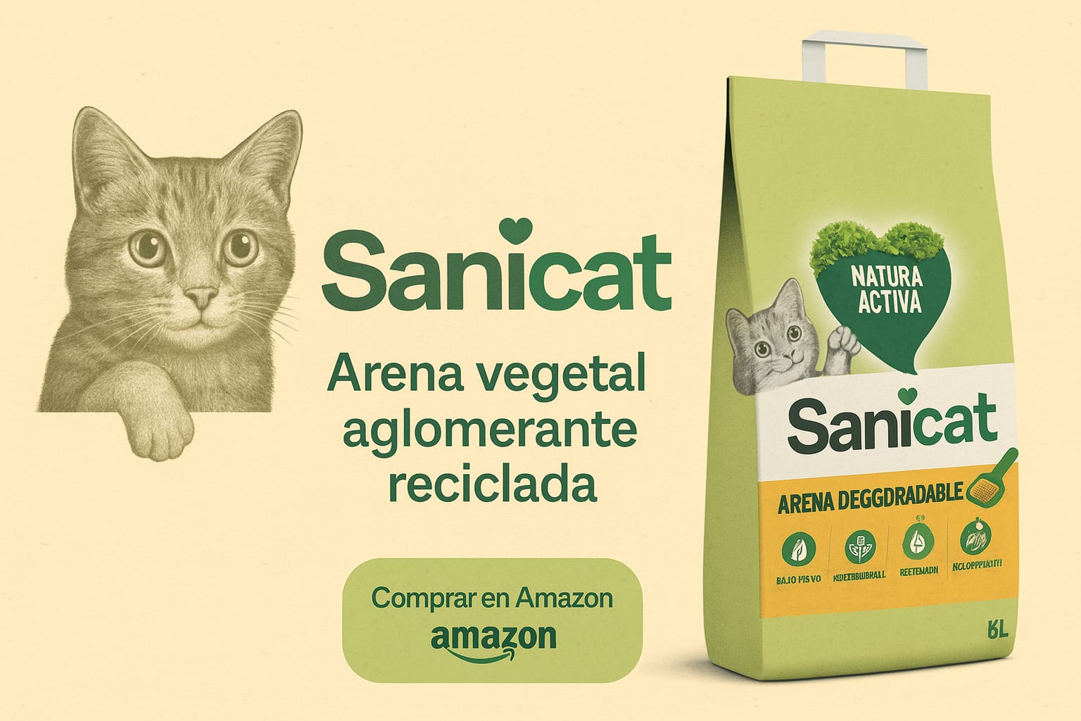 Sanicat - Arena vegetal aglomerante reciclada