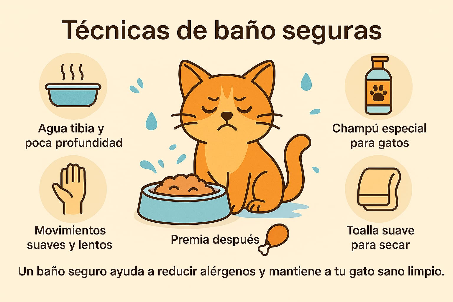 Técnicas de baño seguras