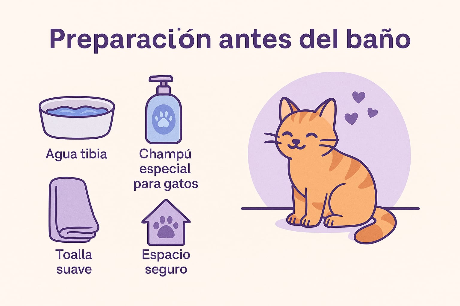 Preparación antes del baño