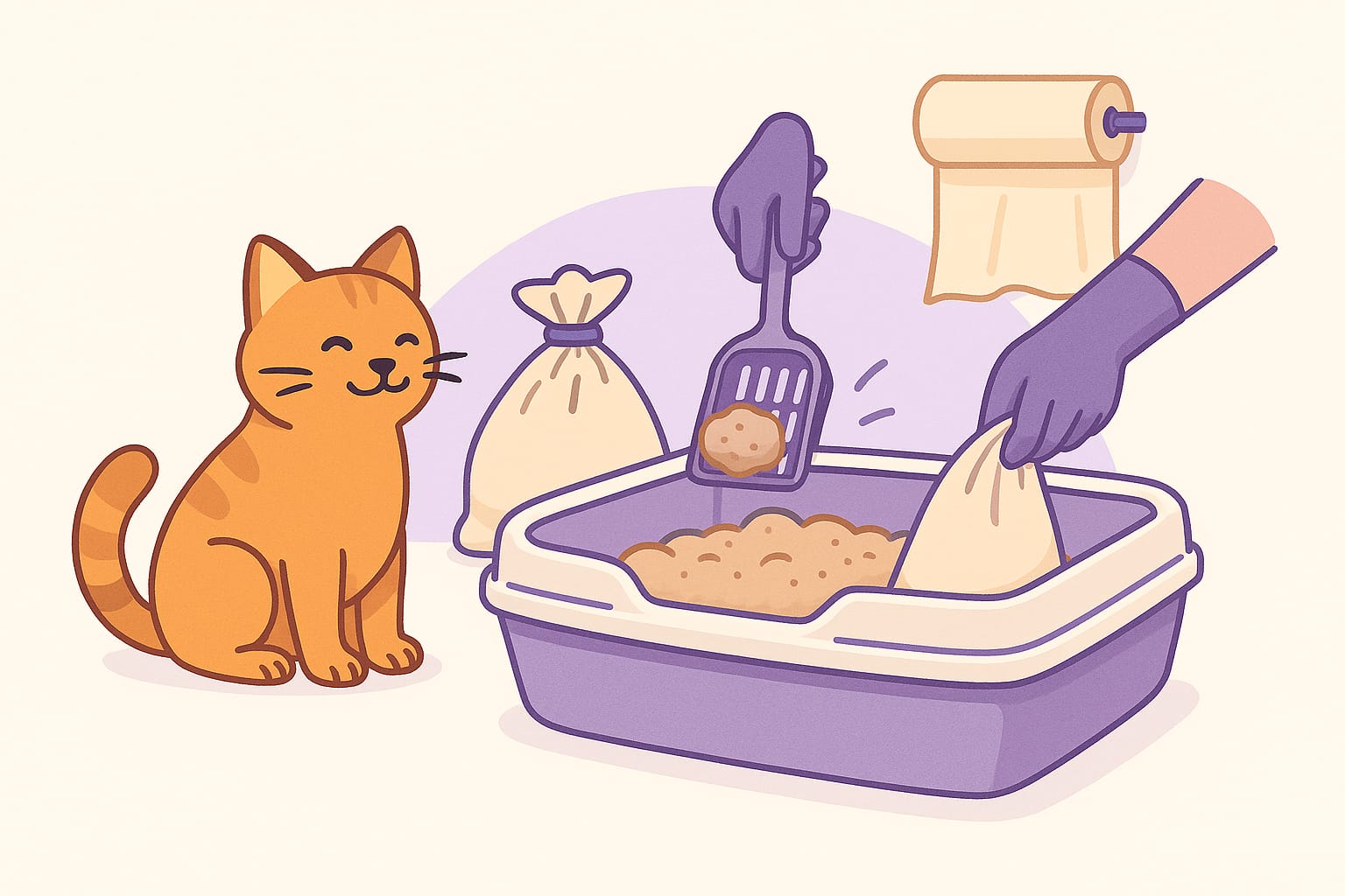 Tip ahorro-tiempo: deja bolsas a mano junto al arenero y programa una limpieza diaria rápida; es más eficaz (y más seguro) que limpiezas espaciadas y profundas.